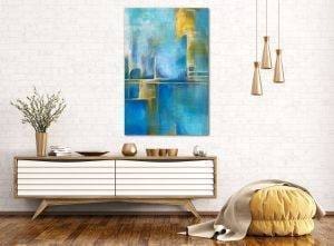 Aura Abstract Painting by Jamie Thomson used in Home Decoration Home Interior