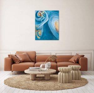 Squall Abstract Painting decorating a living room